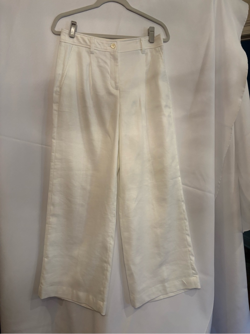 J. Crew Wide Leg Pants in Cream